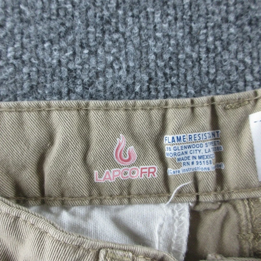 Lapco FR Pants Mens 30x30 Beige Flame Resistant CAT 2 Workwear Canvas Khakis